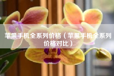 苹果手机全系列价格（苹果手机全系列价格对比）